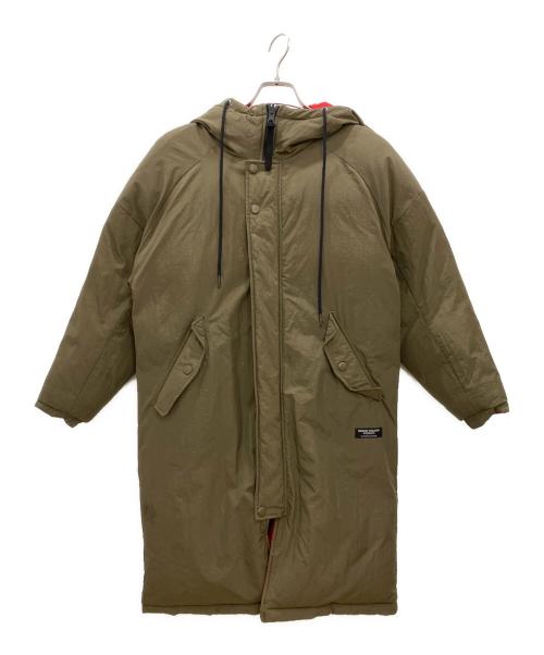 GREGORY（グレゴリー）GREGORY (グレゴリー) CAMEROON DOWN JACKET　GREGORY　メンズ　カーキ×レッド カーキ×レッド サイズ:XSの古着・服飾アイテム