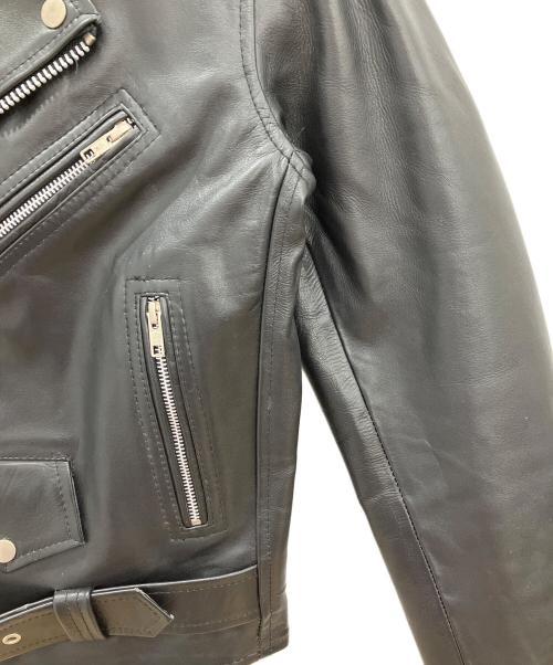HORN WORKS（ホーンワークス）HORN WORKS (ホーンワークス) レザージャケット　HORN WORKS　メンズ　ブラック　牛革 ブラック サイズ:Mの古着・服飾アイテム