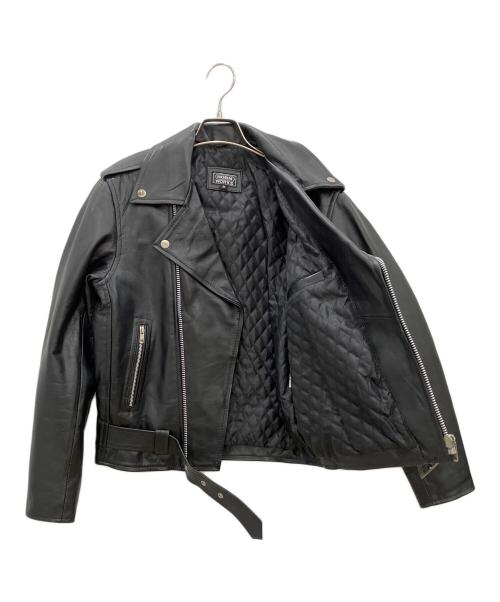 HORN WORKS（ホーンワークス）HORN WORKS (ホーンワークス) レザージャケット　HORN WORKS　メンズ　ブラック　牛革 ブラック サイズ:Mの古着・服飾アイテム