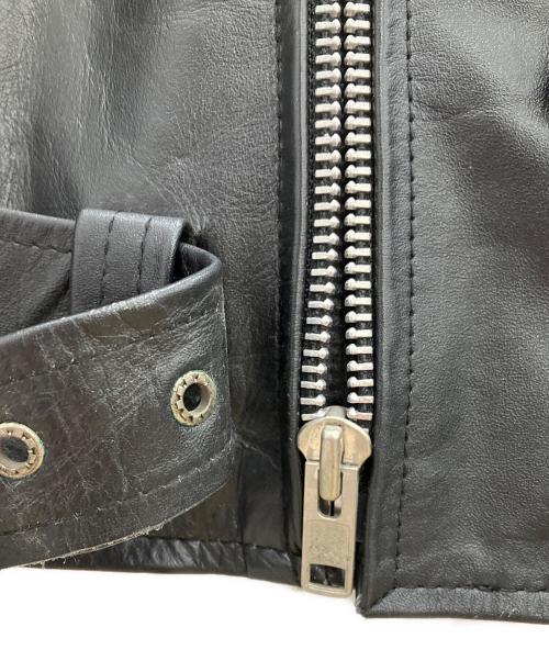 HORN WORKS（ホーンワークス）HORN WORKS (ホーンワークス) レザージャケット　HORN WORKS　メンズ　ブラック　牛革 ブラック サイズ:Mの古着・服飾アイテム