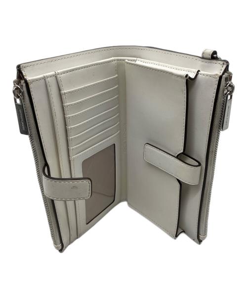 MICHAEL KORS（マイケル・コース）MICHAEL KORS (マイケル・コース) ジェットセット トラベル ラージ デニム リストレット ウォレット　MICHAEL KORS　インディゴ×ホワイト インディゴ×ホワイトの古着・服飾アイテム