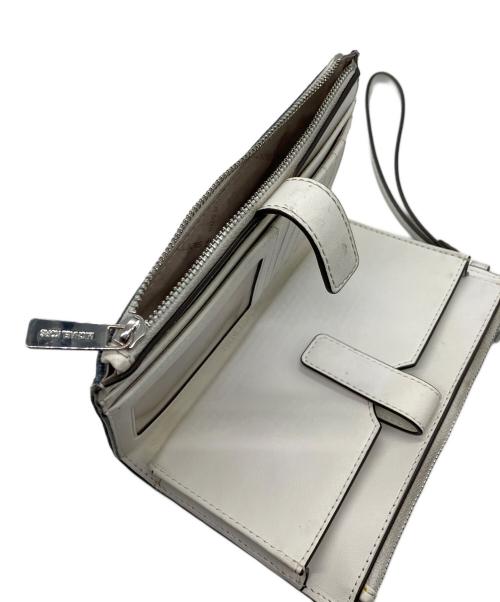 MICHAEL KORS（マイケル・コース）MICHAEL KORS (マイケル・コース) ジェットセット トラベル ラージ デニム リストレット ウォレット　MICHAEL KORS　インディゴ×ホワイト インディゴ×ホワイトの古着・服飾アイテム