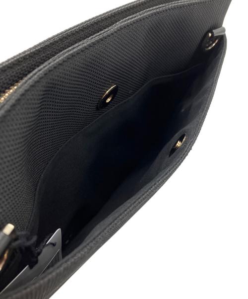 PAUL SMITH（ポールスミス）PAUL SMITH (ポールスミス) マルチストライプナイロンポケット2WAYショルダーバッグ　ブラック ブラックの古着・服飾アイテム