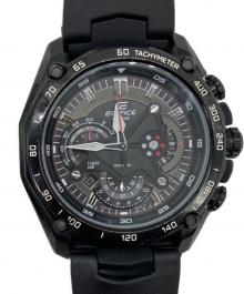 CASIO（カシオ）の古着「腕時計　CASIO　EDIFICE　ブラック　ラバーベルト」｜ブラック