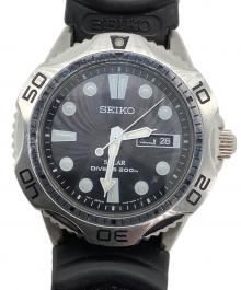 SEIKO（セイコー）の古着「ダイバーズウォッチ　SEIKO　ソーラー充電　本体のみ　」｜ブラック