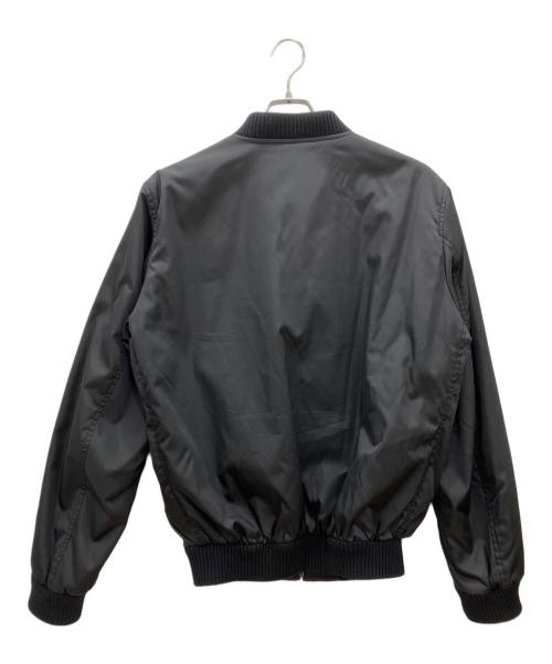 PRADA（プラダ）PRADA (プラダ) トライアングルロゴ プレート ボンバージャケット　PRADA　メンズ　ブラック　代理店表記有　NFC反応確認済み ブラック サイズ:50の古着・服飾アイテム