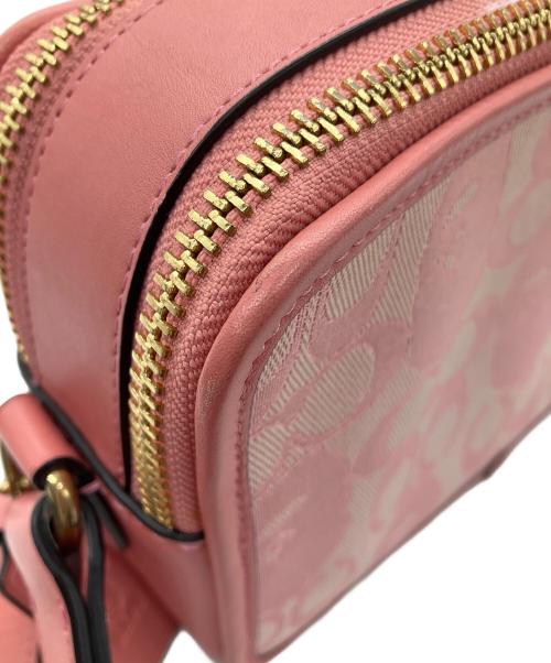 COACH（コーチ）COACH (コーチ) A BATHING APE (ア ベイシング エイプ) ショルダーバッグ　COACH　A BATHING APE　シグネチャー　本体のみ　レディース　ピンク ピンクの古着・服飾アイテム