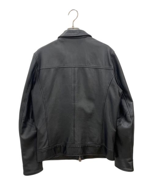 NANO BASE（ナノベース）NANO BASE (ナノベース) レザージャケット　nano BASE　レディース　ブラック　羊革　 ブラック サイズ:Mの古着・服飾アイテム