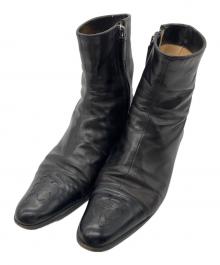 CHANEL（シャネル）の古着「レザーブーツ　CHANEL　レディース　ブラック　クローバー」｜ブラック