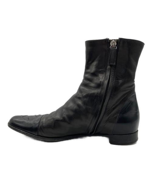 CHANEL（シャネル）CHANEL (シャネル) レザーブーツ　CHANEL　レディース　ブラック　クローバー ブラック サイズ:23.5cmの古着・服飾アイテム