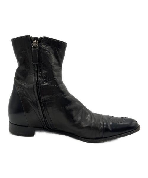 CHANEL（シャネル）CHANEL (シャネル) レザーブーツ　CHANEL　レディース　ブラック　クローバー ブラック サイズ:23.5cmの古着・服飾アイテム