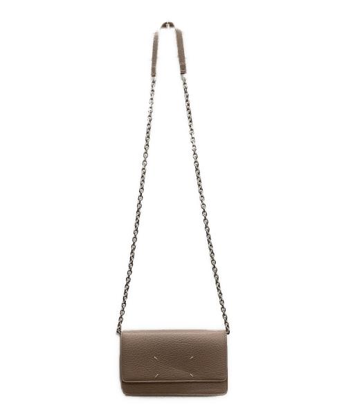 Maison Margiela（メゾンマルジェラ）Maison Margiela (メゾンマルジェラ) 4ステッチチェーンウォレット　Maison Margiela　ピンクベージュ ピンクベージュの古着・服飾アイテム