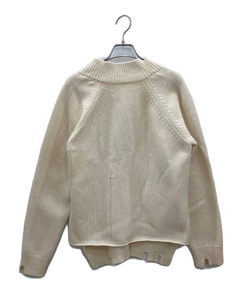 Maison Margiela（メゾンマルジェラ）Maison Margiela (メゾンマルジェラ) デストロイVネックウールセーター　Maison Margiela　レディース　アイボリー アイボリー サイズ:Sの古着・服飾アイテム