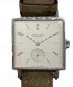 NOMOS Glashutteモノス グラスヒュッテ）の古着「腕時計　NOMOS Glashutte　手巻き　箱、取説、購入証明書付」