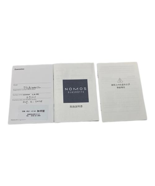 NOMOS Glashutte（モノス グラスヒュッテ）NOMOS Glashutte (モノス グラスヒュッテ) 腕時計　NOMOS Glashutte　手巻き　箱、取説、購入証明書付の古着・服飾アイテム
