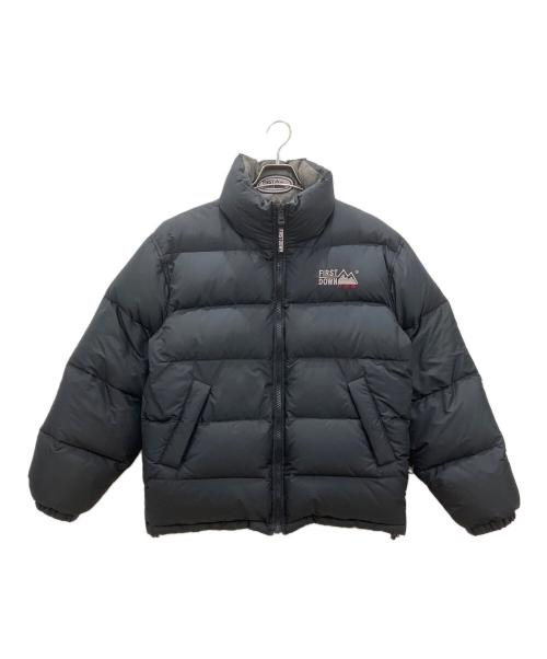 FIRST DOWN（ファーストダウン）FIRST DOWN (ファーストダウン) リバーシブルダウンジャケット　FIRST DOWN　メンズ　ブラック ブラック サイズ:Mの古着・服飾アイテム