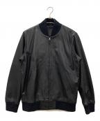 LEVI'Sリーバイス）の古着「レザーブルゾンLEVI'Sネイビー」｜ネイビー