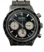 SEIKOセイコー）の古着「クロノグラフ　SEIKO　動作確認済み　箱付　ブラック　SSブレスレット」｜ブラック