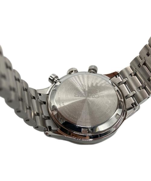 SEIKO（セイコー）SEIKO (セイコー) クロノグラフ　SEIKO　動作確認済み　箱付　ブラック　SSブレスレット ブラックの古着・服飾アイテム