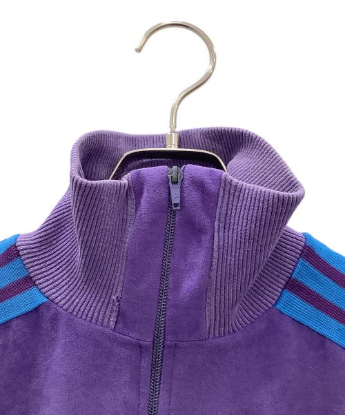 adidas（アディダス）adidas (アディダス) ベロアトラックジャケット　adidas　パープル　ヨゴレ有　70s VENTEX社製 PRODUCTION @ 古着 パープル サイズ:不明の古着・服飾アイテム
