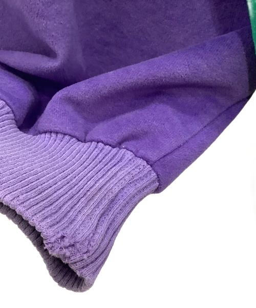 adidas（アディダス）adidas (アディダス) ベロアトラックジャケット　adidas　パープル　ヨゴレ有　70s VENTEX社製 PRODUCTION @ 古着 パープル サイズ:不明の古着・服飾アイテム