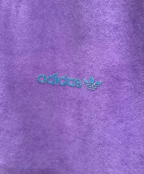 adidas（アディダス）adidas (アディダス) ベロアトラックジャケット　adidas　パープル　ヨゴレ有　70s VENTEX社製 PRODUCTION @ 古着 パープル サイズ:不明の古着・服飾アイテム