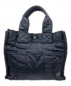 HEAD PORTERヘッドポーター）の古着「トートバッグ　HEAD PORTER　タンカー　ネイビー　細かい毛玉有」｜ネイビー