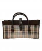 BURBERRYバーバリー）の古着「ハンドバッグ　BURBERRY　レディース　ブラウン　チェック」｜ブラウン