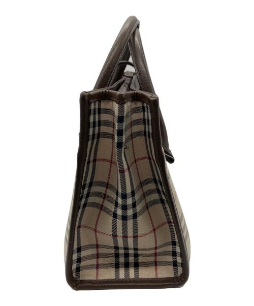 BURBERRY（バーバリー）BURBERRY (バーバリー) ハンドバッグ　BURBERRY　レディース　ブラウン　チェック ブラウンの古着・服飾アイテム