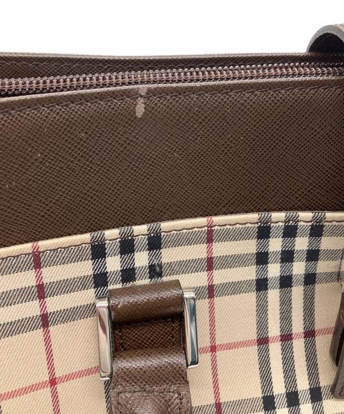 BURBERRY（バーバリー）BURBERRY (バーバリー) ハンドバッグ　BURBERRY　レディース　ブラウン　チェック ブラウンの古着・服飾アイテム