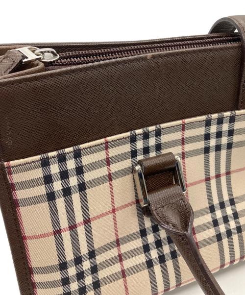 BURBERRY（バーバリー）BURBERRY (バーバリー) ハンドバッグ　BURBERRY　レディース　ブラウン　チェック ブラウンの古着・服飾アイテム