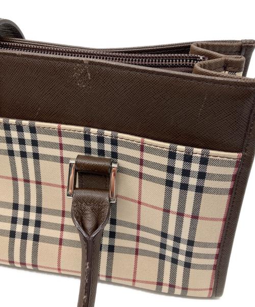 BURBERRY（バーバリー）BURBERRY (バーバリー) ハンドバッグ　BURBERRY　レディース　ブラウン　チェック ブラウンの古着・服飾アイテム