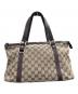 GUCCI（グッチ）の古着「トートバッグ　GUCCI　レディース　ベージュ　GGキャンバス」｜ベージュ