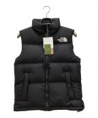 THE NORTH FACEザ ノース フェイス）の古着「ダウンジャケット　THE NORTH FACE　レディース　ブラック　タグ付　ヌプシベスト」｜ブラック