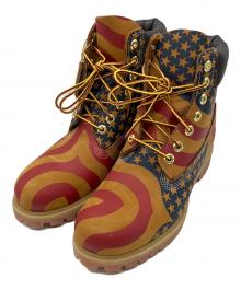 Timberland×SUPREME（ティンバーランド×シュプリーム）の古着「レースアップブーツ　Timberland　Supreme　メンズ　ブラウン　保存袋・箱付　星条旗」｜ブラウン