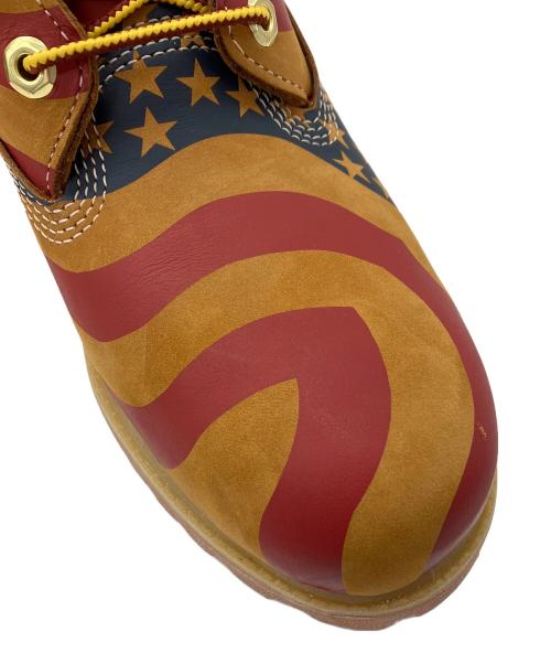 Timberland（ティンバーランド）Timberland (ティンバーランド) SUPREME (シュプリーム) レースアップブーツ　Timberland　Supreme　メンズ　ブラウン　保存袋・箱付　星条旗 ブラウン サイズ:8Mの古着・服飾アイテム