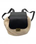 UGGアグ）の古着「シープスキンリュック　UGG　ホワイト×ブラック」｜ホワイト×ブラック