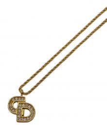 Christian Dior（クリスチャン ディオール）の古着「CDロゴネックレス」｜ゴールド