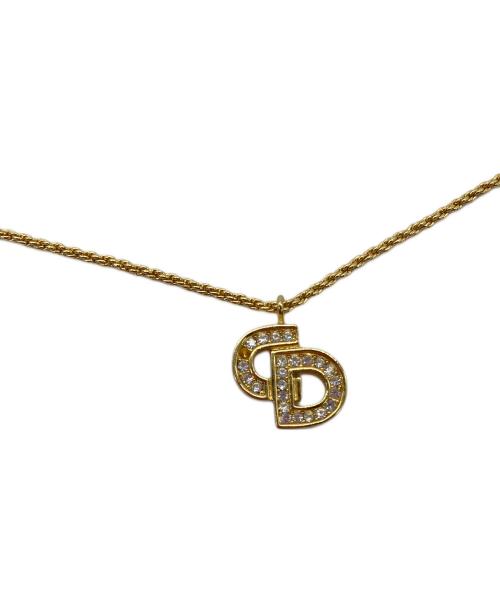 Christian Dior（クリスチャン ディオール）Christian Dior (クリスチャン ディオール) CDロゴネックレス ゴールドの古着・服飾アイテム