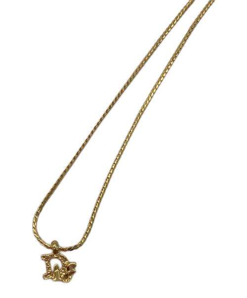 Christian Dior（クリスチャン ディオール）Christian Dior (クリスチャン ディオール) ロゴネックレス ゴールドの古着・服飾アイテム
