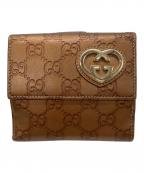 GUCCIグッチ）の古着「2つ折り財布　GUCCI　箱付　ブラウン　GG柄」｜ブラウン