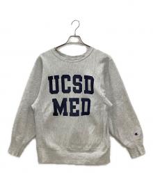 Champion REVERSE WEAVE（チャンピオン リバース ウィーブ）の古着「スウェット　Champion REVERSE WEAVE　メンズ　グレー　ダメージ有　刺繍タグ 90’s 古着 目付き」｜グレー