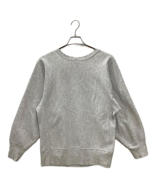 Champion REVERSE WEAVE（チャンピオン リバース ウィーブ）Champion REVERSE WEAVE (チャンピオン リバース ウィーブ) スウェット　Champion REVERSE WEAVE　メンズ　グレー　ダメージ有　刺繍タグ 90’s 古着 目付き グレー サイズ:Mの古着・服飾アイテム