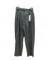 ATTACHMENT（アタッチメント）の古着「PE CONPACT TWILL BELTED TAPERED FIT TROUSERS　ATTACHMENT　メンズ　グレー　タグ付」｜グレー