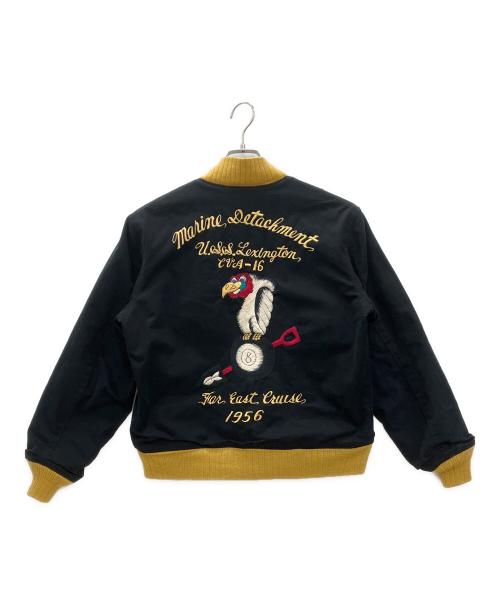 Buzz Rickson’s（バズリクソンズ）Buzz Rickson’s (バズリクソンズ) スーベニールツアージャケット　Buzz Rickson’s　メンズ　ブラック×イエロー　袖口穴有 ブラック×イエロー サイズ:38の古着・服飾アイテム