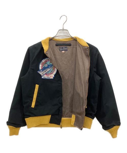 Buzz Rickson’s（バズリクソンズ）Buzz Rickson’s (バズリクソンズ) スーベニールツアージャケット　Buzz Rickson’s　メンズ　ブラック×イエロー　袖口穴有 ブラック×イエロー サイズ:38の古着・服飾アイテム