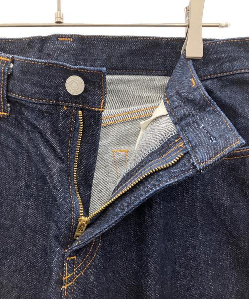 KOJIMA GENES（コジマジーンズ）KOJIMA GENES (コジマジーンズ) HONDA (ホンダ) 切替デニムパンツ　KOJIMA GENES　HONDA　メンズ　インディゴ　ストライプ　裏刺繍 インディゴ サイズ:34の古着・服飾アイテム