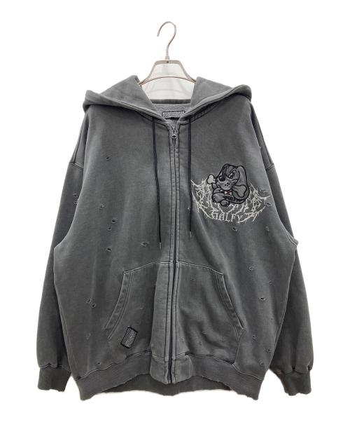 GALFY（ガルフィー）GALFY (ガルフィー) パーカー　GALFY　メンズ　グレー　 グレー サイズ:Lの古着・服飾アイテム