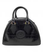 Vivienne Westwoodヴィヴィアンウエストウッド）の古着「ミニボストンバッグ　ELITE　レザー　ブラック」｜ブラック