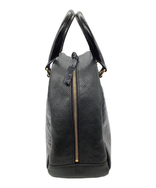 Vivienne Westwood（ヴィヴィアンウエストウッド）Vivienne Westwood (ヴィヴィアンウエストウッド) ミニボストンバッグ　ELITE　レザー　ブラック ブラックの古着・服飾アイテム